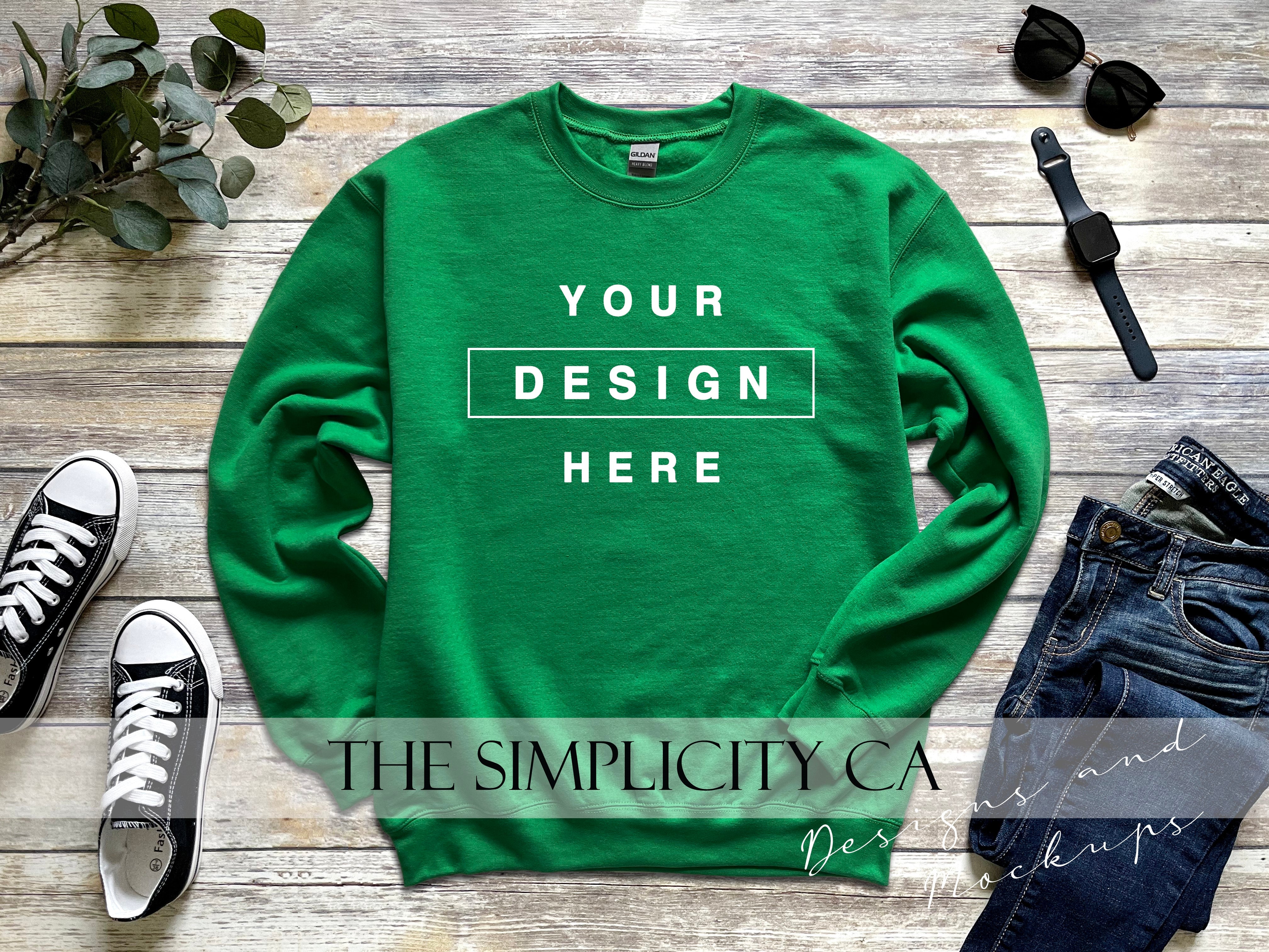 Gildan 18000 Heavy Blend Crewneck Sweatshirt Mockup Bundle Flat Lay Mo –  The Simplicity CA
